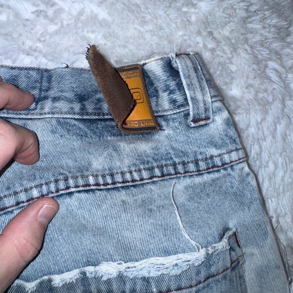 PACO JEANS Mens 36W 32L Light Wash Bleach Distressed Denim jnco pipes silvertab - Picture 6 of 7